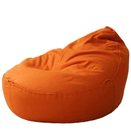 Baby Sitzsack in orange aus hochwertigem Bio Material und Naturfüllung